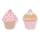 Set coppia mollette rosa Cupcake